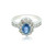 14K White Gold  Sapphire and  Diamond Ring 12002698  By Shin Brothers*