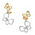 14K Two Tone Gold Diamond Butterfly Hanging Earrings 41002194 | Shin Brothers*