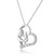 14K White Gold Diamond Mother & Child Heart Pendant 51001968 | Shin Brothers*
