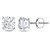 14K White Gold 0.49ct Diamond Stud Screw Back Earrings 41002372| Shin Brothers*