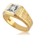 14K Two Tone Gold Men's Diamond Ring 11006399 | Shin Brothers*