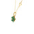 10K Yellow Gold 18" Emerald Flower Necklace 39000197 | Shin Brothers**