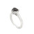 18K White Gold Black Diamond Heart Ring with White Diamond Accents 11005023 | Shin Brothers*