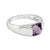 18K White Gold Amethyst Tension Setting Ring 12003006 | Shin Brothers 