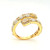 14K Yellow Gold Baguette Diamond Bypass Ring 11006938 | Shin Brothers*