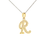 18K Yellow Gold CZ  R Initial Charm 52002276 | Shin Brothers*