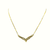 14K Yellow Gold Baguette Diamond V Shape 20" Necklace 31001197  | Shin Brothers