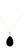 10K Yellow Gold Pear Shape Black Onyx necklace 59000252 | Shin Brothers*