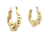 14K Yellow Gold Fan Oval Hoops 40003276 | Shin Brothers* 