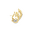 14K Two Tone Gold Bezel Set Diamond Omega Back Earrings 41002776 | Shin Brothers*