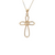 14K Yellow Gold Ribbon Cross Charm 50004009 | Shin Brothers*