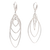 14K White Gold Diamond Cut Marque Shape Hang Earrings 40003342 | Shin Brothers**