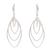 14K White Gold Diamond Cut Marque Shape Hang Earrings 40003342 | Shin Brothers**