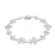 Silver Fleur-de-Lis Cubic Zirconia Bracelet 82210026 | Shin Brothers**