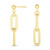 14K Gold Cable Paperclip Drop er13891**