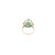 14K Yellow Gold Green Jade Oval Ring 12003324 | Shin Brothers*