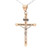 14K Two Tone Gold Cross Crucifix Charm 50004410 | Shin Brothers 