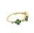 14K Yellow Gold Emerald and Diamond Flower Band 12003362 | Shin Brothers**