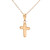14K Yellow Gold Cross Pendant with 18" Chain | 30004963 Shin Brothers