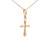 14K Yellow Gold Cross Pendant with 18" Chain | 32000827 Shin Brothers