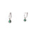 14K White Gold Emerald/Diamond Teardrop Earrings 42003609 | Shin Brothers