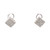 14K White Gold Princess-Cut Diamond Omega Back Earrings 41002930 | Shin Brothers