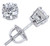 14K White Gold Lab Grown Diamond Screw Back Stud Earrings | Shin Brothers