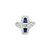 14K White Gold Sapphire and Diamond Antique Ring 12003377 | Shin Brothers