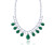 18K White Gold Emerald Diamond Collar Necklace NK029 | Shin Brothers