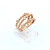 14K Yellow Gold Tri Row Beaded Diamond Ring 11007528 | Shin Brothers