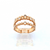 14K Yellow Gold Tri Row Beaded Diamond Ring 11007528 | Shin Brothers