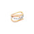 14K Two Tone Gold Interwoven Diamond Ring 11007531 | Shin Brothers