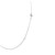 14K White Gold Cubic Zirconia M Initial Charm With 18" Chain 32000656 | Shin Brothers* 