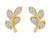 14K Yellow Gold  Leaf Diamond Earrings 41002969 | Shin Brothers**
