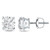 14K White Gold 3.06 CT Lab Created Diamond Screw back Stud Earrings 41410076 | Shin Brothers*
