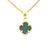 14K Yellow Gold Green Flower Charm 50002471 | Shin Brothers**