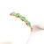 14K Yellow Gold 7" Green Oval Jade Bracelet 22001067 | Shin Brothers*
