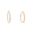 14K Yellow Gold Lab Grown Diamond Inside Out Hoop Earrings 41410083 | Shin Brothers