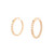 14K Yellow Gold Lab Grown Diamond Inside Out Hoop Earrings 41410083 | Shin Brothers