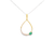 14K Yellow Gold Emerald Diamond Teardrop Pendant 52002476 | Shin Brothers*