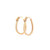 14K Yellow Gold 1.53ctw Diamond Oval Hoop Earrings 41002981 | Shin Brothers*