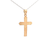 14K Yellow Gold Diamond Cut Cross Charm 50004446 | Shin Brothers