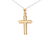 14K Yellow Gold Diamond Cut Cross Charm 50004446 | Shin Brothers