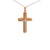 14K Two Tone Gold Crucifix Charm 50004440 | Shin Brothers