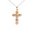 14K Two Tone Gold Crucifix Charm 50004441 | Shin Brothers