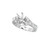 18K White Gold With Baguette And Round Diamond Engagement Ring Setting  11000052 | Shin Brothers**