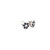 14K White Gold Diamond and Sapphire Flower Stud Earrings 42003639 | Shin Brothers*