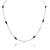 14K White Gold Black Diamond Pendant With 17" Link Chain