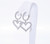 18K White Gold Hanging Diamond Heart Hoop Earrings 41000967 | Shin Brothers*