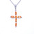 59000111 14K White Gold Yellow Topaz Cross Pendant